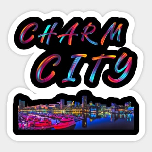 CHARM CITY BALTIMORE HARBOR DESIGN Sticker